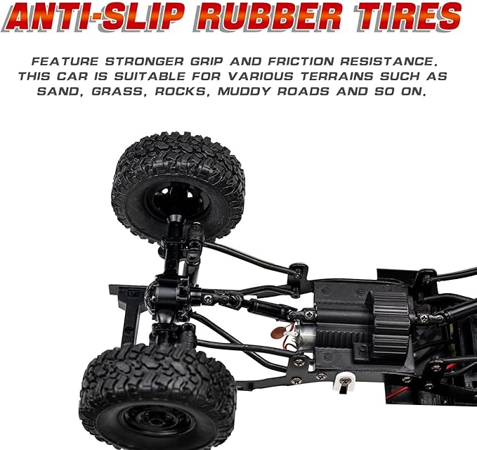 WPL C24 1/16 Scale 4x4 RC Rock CrawlerRC Crawlers RC Truck - RTR Off-Road Truck with 2.4GHz Remote Controller All-Terrain car for 14 Years &amp Up (Red)
