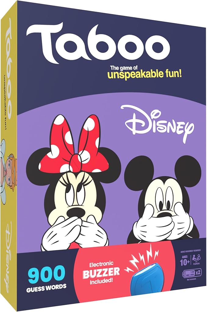 Taboo: Disney Edition Party Board Game | Themed Family Guess Word Game | Officially Licensed Merchandise | Game for 2 Players or More | Perfect for Disney Fans | Ages 10 and Up