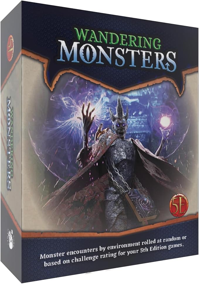 Nord Games: Wandering Monsters: Boxed Set - 5e RPG Storytelling Cards 300 Tarot Sized Cards Encounters by Environment Tabletop Roleplaying D&ampD