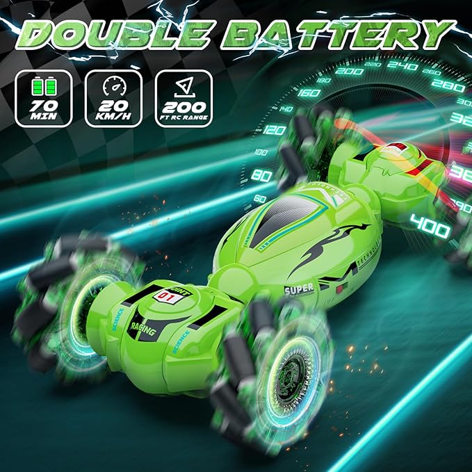 Gesture RC Car Hand Controlled RC Car Toys for Boys Girls 6-12 2.4GHz 360° Rotation 4WD Gesture Sensing RC Stunt Car with Light &amp Music Birthday Gifts for Kids