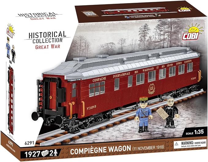 COBI Historical Collection Great War Compiègne Wagon (Wagon de l.Armistice) 1918 Building Set 1927 Pieces