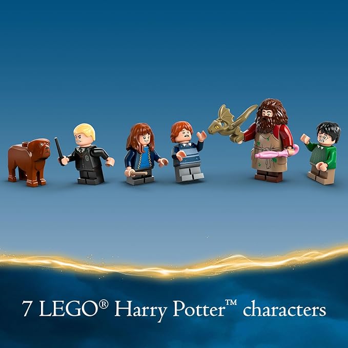 LEGO Harry Potter Hagrid's Hut: an Unexpected Visit - Harry Potter Toy for Boys &amp Girls Ages 8+ - Kids Building Toys W/Buildable House 7 Minifigures &amp Dragon - 76428