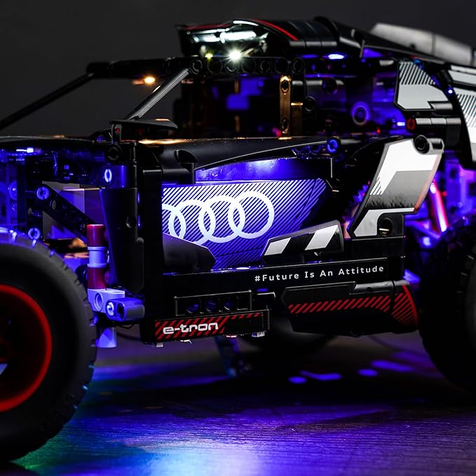Upgraded Led Light Kit for Lego Technic Audi RS Q e-tron Building Set Remote Control Compatible with Lego 42160 (Model Not Included)