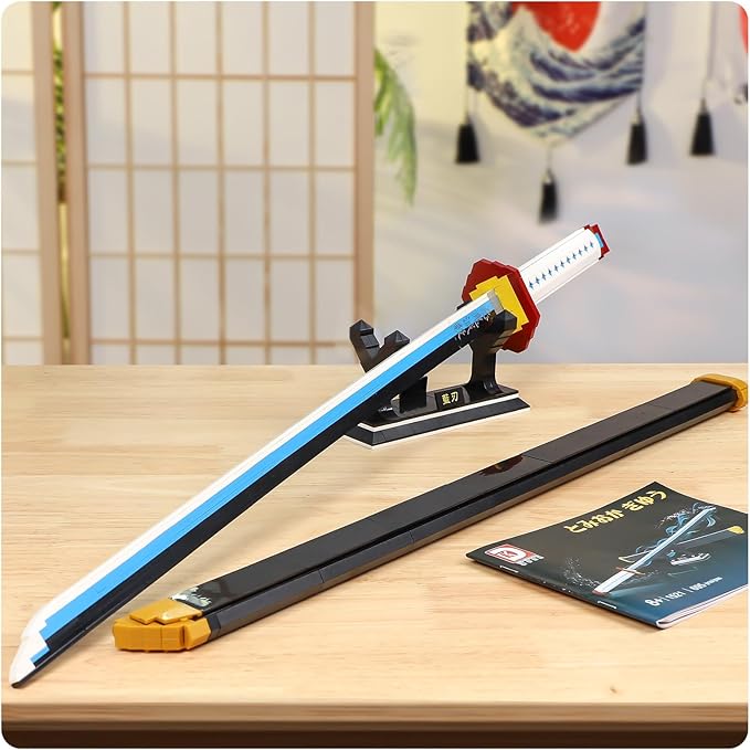 TOY PLAYER Demon Sword Toy Building Set 710Pcs Toy Building Set Toy Compatible with Lego Anime Katana Building Set Gift for Anime Fans