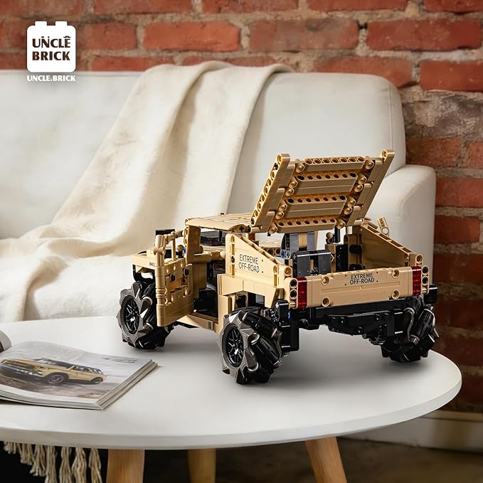 RC Off-Road Hummer Armored Technic Car Building Kit4WD Remote Control Mecanum Wheel VehicleAll-Directional Drifting RC Truck Technic Sets STEM Model for Adults &amp BoysMilitary Style