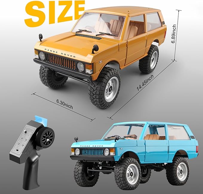MN-168 RC Rock Crawler Ranger Rover 1970 1:12 Scale RC Climbing Car 4WD Off-Road RC Jeep Crawler RTF 2.4Ghz RC Crawlers Truck 4x4 All Terrain Car