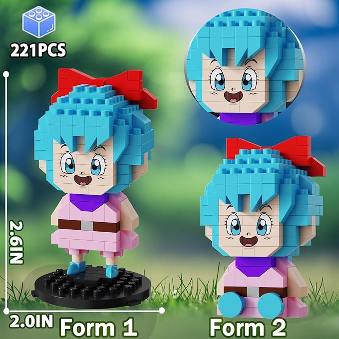 5 Dragon Figures Brick Mini Headz Building Toy 2IN1 Sitting &amp Standing Model Cute Main Dinosaur Ball Z Characters Merch Figures Micro Blocks Set Ideal Gift for Fans Adult Teen 14+ (1025PCS)