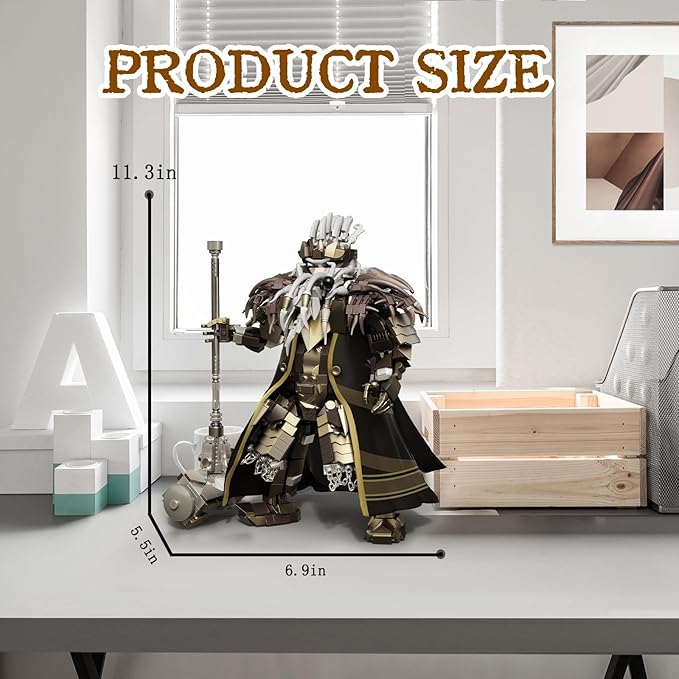 HIGH GODO Dwarf King Mech Building Blocks Set for Adults Robot Model Building Kit with Hammer Weapons 1238 Pieces Creative Collectible Gift for Teens 14+
