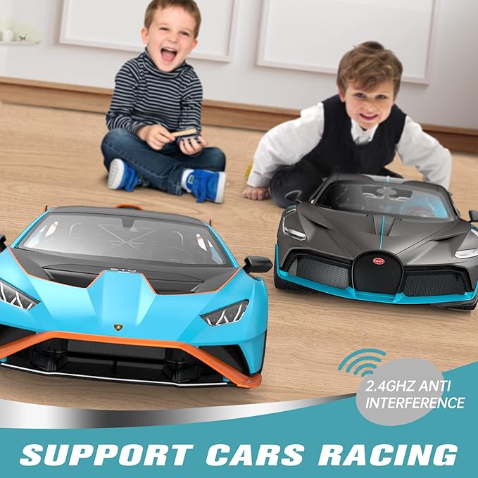 RASTAR Lamborghini RC Car 1/14 Lamborghini Huracán STO Model Car 2.4Ghz Blue Remote Control Toy Car for Boys
