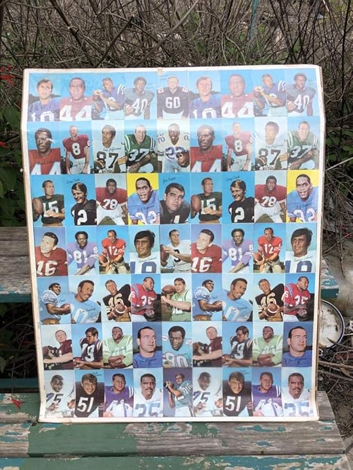 1970 Topps Super Football Set Uncut Sheet Joe Namath Johnny Unitas Bart Starr