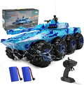 RC Tank Amphibious IFV Remote Control Truck Toy for Kids 5-12 40+ Min Playtime 2.4Ghz Waterproof Off-Road Crawler with Manually Rotating Turret (Blue Camouflage)
