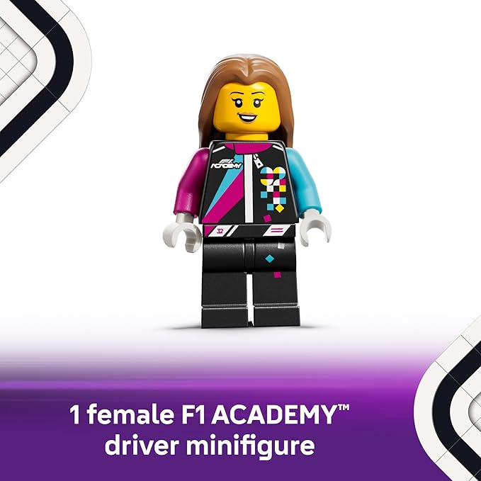 LEGO Speed Champions F1 ACADEMY Race Car Building Toy - Pretend Play Racing Vehicle W/ F1 ACADEMY Minifigure - Play &amp Display Toy Car for Boys &amp Girls Ages 10+ - Gift Idea for Birthdays - 772