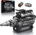Sosuy RR V12 Motorized Engine Building Block Kit Electric Motor Drive Ultra‑Realistic Working Replica Model 733Pcs STEM Educational Engines Toy Birthday Christmas for Boy Kid Adult 14+