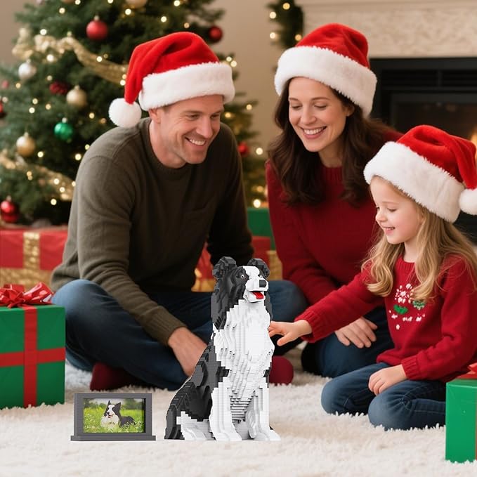 Animal Dog Adorable Pet Collie Building Block Set (3075 Pieces) - Secret Small Storage Box Inside! Ideal Toy for Dog Lovers Kids &amp Adults