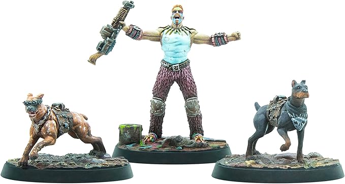 Modiphius: Fallout: Wasteland Warfare: Raiders Pack Top Dogs - 3 Figures Nuka World Wave 32mm Multi-Part Resin Unpainted Miniatures