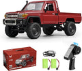 RC Truck 1/12 RC Rock Crawler MN-82 4x4 Off Road RC Pickup Truck 2.4GHz Proportional Throttle Steering All Terrain Remote Control Car RTR with Headlights and 2 Batteries for Adults (Red)