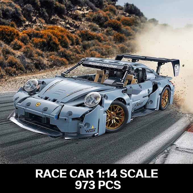 Sports Race Car Building Set Kit for Boys &amp Adults 1:14 MOC Toys Racing Model Car Kits Birthday Gift for Boys Kids Age 8-14 12-16