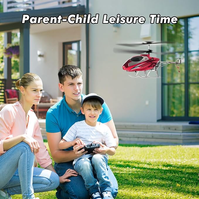 VATOS RC Helicopter for Boys 2.4G Remote Control Helicopter with LED Light for Kids 12+ Years Old Fixed Height One-Key Take-Off Indoor RC Planes Ideal Festival Gifts for Boys Adults