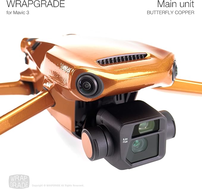 WRAPGRADE Full Skin Stickers for DJI Mavic 3 / Mavic 3 Classic (BUTTERFLY COPPER)