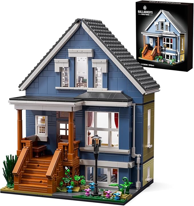 Shame House Building Blocks Gallagher House TV Series Frank Fiona Creative Toys Set Compatible with Lego Gift Decor for Fans 18+ Adult(1058 PCS)
