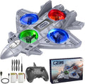 RC Plane Remote Control Airplane Drone for Kids Ages 8+ RC Planes Foam Airplanes for Adults Kids Fighter Jet Toy with Lights 360°Flip and 3 Speed Modes Airplane Toys Gifts for Teenage Boys