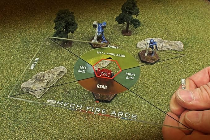LITKO Fire Template Compatible with BattleTech (Mech Fire Arc Template)