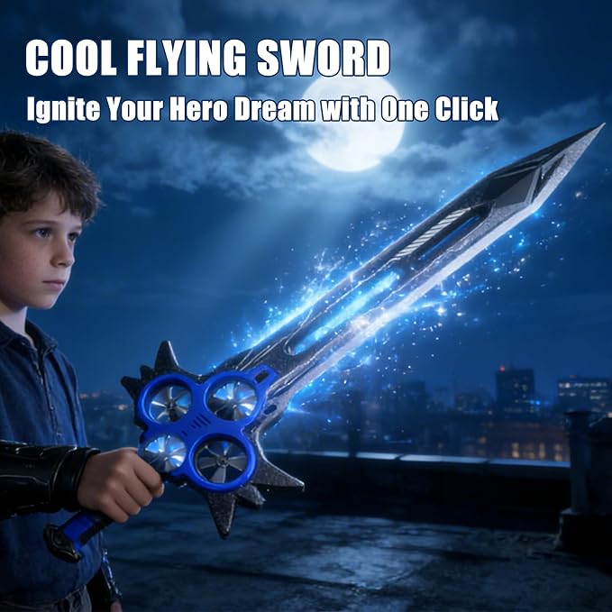 Flying Sword RC Airplane Flying Dagger Remote Control Airplane Drone for Kids Adults 8-16 Gesture Control Planes with 360° Flip Fighter Jet Toy Stunt Roll Gifts for Kids Boys Girls Large