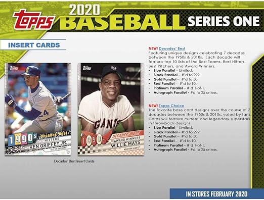2020 Topps Series 1 MLB Baseball Retail Hanger Box