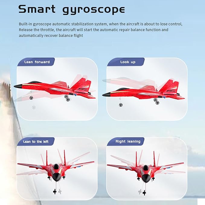 Gravity Glider Gravity Glider Plane Gravity Glider 4 Rotor Rc Glider Aircraft Drone Led 2.4g Gravity Rc Plane (Blue)