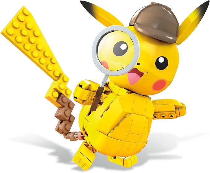Mega Construx Pokemon Detective Pikachu Detective Pikachu Construction Set with Character Figures Building Toys for Kids (271 Pieces)