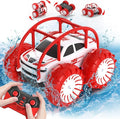MaxTronic Amphibious Remote Control CarRechargeable RC Cars Toy 360° Flips Rotation Stunt Crawler 15KM/H 4WD All Terrain Outdoor Indoor Toy for Kids Boys Girls 3-12