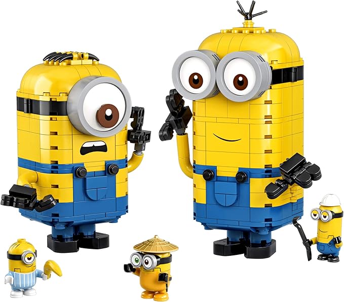 LEGO Minions: Brick-Built Minions and Their Lair (75551) Building Kit for Kids Great Birthday Present for Kids Who Love Minion Toys and Kevin Bob and Stuart Minion Characters New 2020 (876 Pieces)