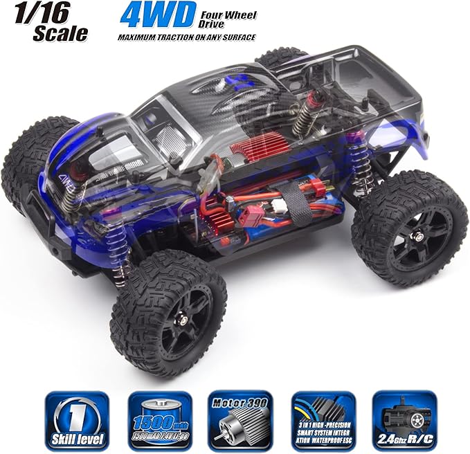 Cheerwing 1:16 Scale All Terrain RC Car 40KM/H High Speed 4WD Remote Control Monster Truck 4X4 Off-Road Truck