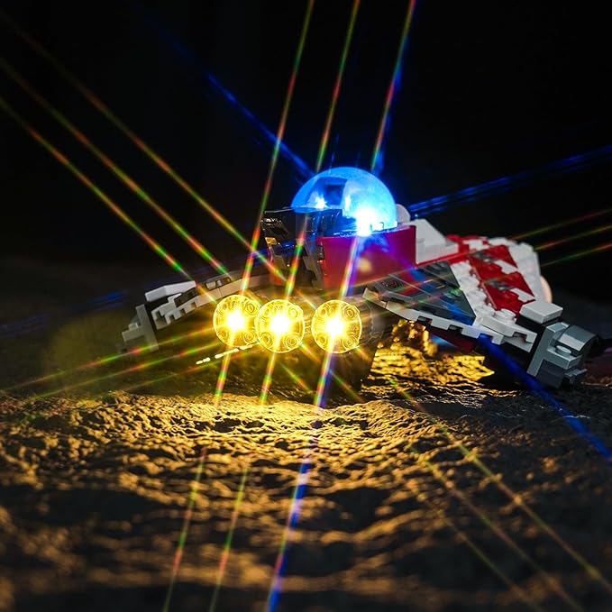 Upgraded Led Light Kit for Lego Star Wars Jedi Bob's Starfighter Building Set Compatible with Lego 75388 (Model Not Included)