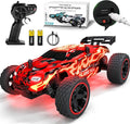 Tecnock RC Cars for Kids 1:18 Scale 2WD RC Car with USB-C Easy Charging 2.4GHz Remote Control Car with LED Lights &amp 50 Mins Playtime Toys Gifts for Boys &amp Girls Ages 8-12