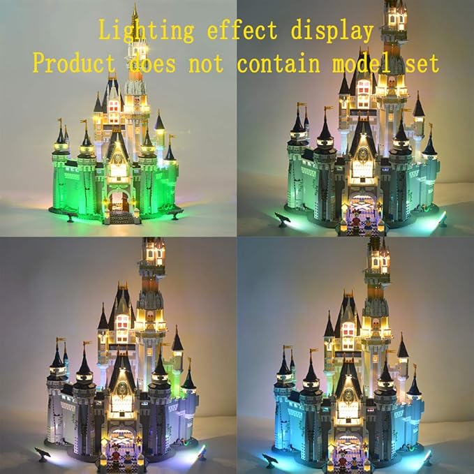 Version 2016 LED Light kit Compatible with Lego 71040 Disney Castle - Only for 71040 Cinderella Princess Castle (Model Set Not Included)