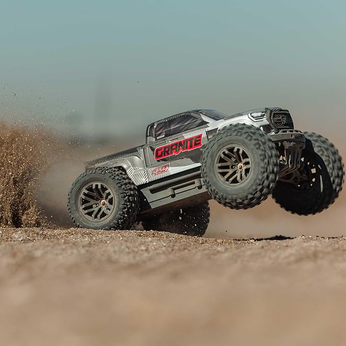 ARRMA RC Truck 1/10 Granite 4x4 V3 BLX Brushless Monster Truck RTR (Battery and Charger Not Included) with Spektrum DSC Gun Metal ARA4302V4T3