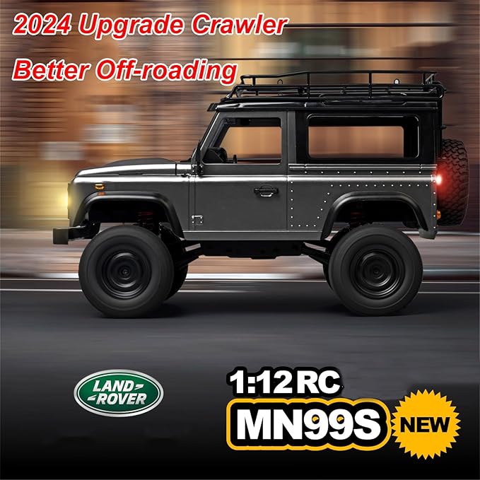 RC Rock Crawler RC Truck 4x4 Land Rover 1/12 Scale RC Crawler Remote Control Truck Off Road All Terrain Proportional Throttle Steering RTR 2024 Upgrade New Chassis 280 Motor Adult MN99S