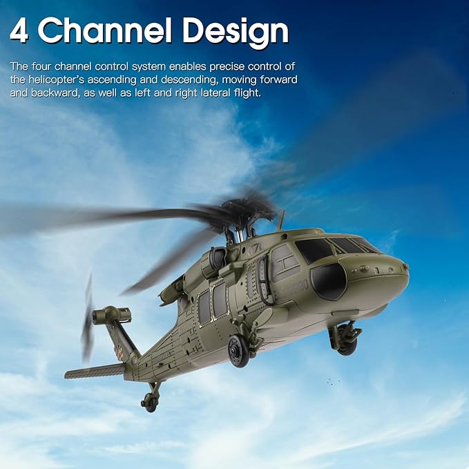 WLtoys K170 RC Helicopter 4CH 2.4GHz Fixed-Wing Aircraft RTF with 6-Axis Gyro One-Key Stunt &amp Altitude Hold Crash-Resistant Outdoor/Indoor Helicopter for Beginner Teens Adults