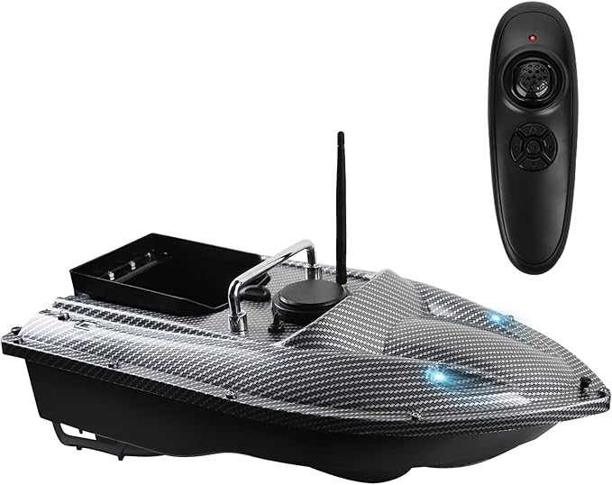 Bait Boat for Fishing RC Fishing Bait Boat for Carp Fishing - 546Yards Remote Control with 3.3lbs Loading (Grey)