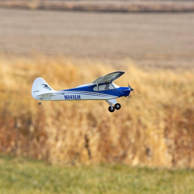 HobbyZone Sport Cub S 2 RC Airplane BNF Basic with Safe (Transmitter Battery and Charger Not Included) HBZ44500 Blue &amp White