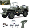 Remote Control Car 2.4Ghz 4WD Off Road RC Jeep Rock Crawler Vehicle with Linked Lights 1:10 Scales All Terrain Remote Control Trucks RTR Hobby RC Car for Teen Adults