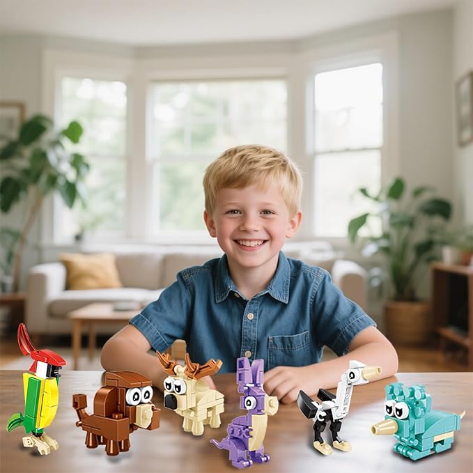 30 Pack Mini Animal Building Blocks Party Favors for Kids with 90 ModelsClassroom PrizesBirthday GiftsEasterChristmasValentine's Day Toys for Boys Girls Ages 6+