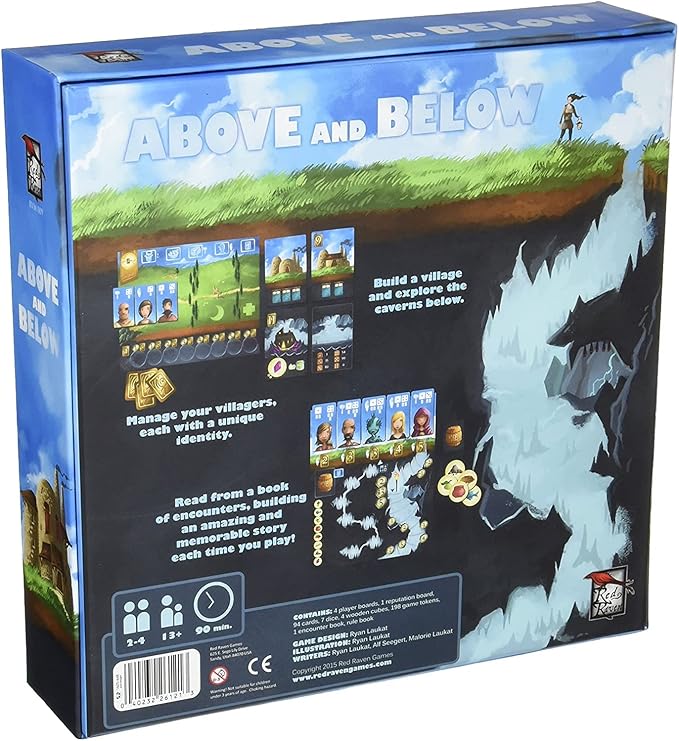 Above and Below by Red Raven Games | Strategy Board Game | Ages 10+ | 2-4 Players | 90 Minute Playing Time