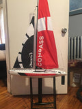 53” Inch Remote Control Boat RC Pre-Assemble Sail Accessories Kits 2.4G Electric Sailboat Watercraft for Adults (S)