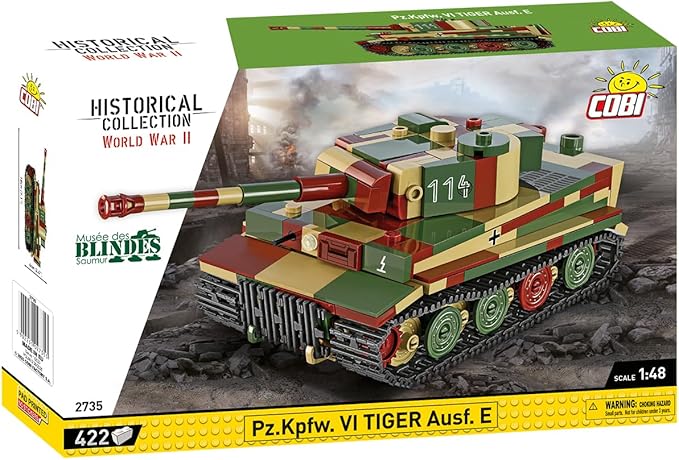 COBI Musee des Blindes Collection Pz.Kpfw. VI Tiger Ausf. E 2-in-1 Building Set 442 Pieces