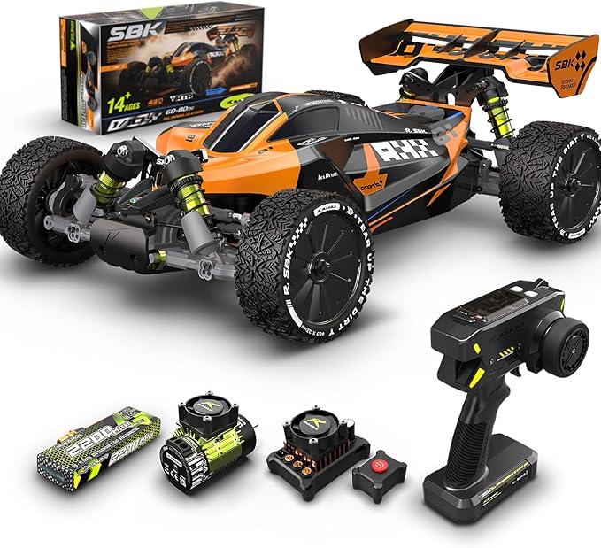 CROBOLL RLAARLO 1:10 Brushless RC Cars for Adults 40+ mph Top Speed 4X4 Off-Road Buggy RTR Oil Filled Shocks Remote Control Racing Car