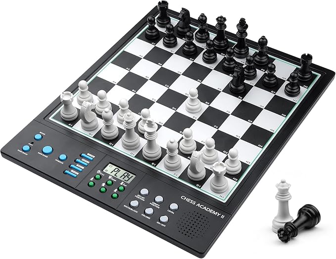 LC2B Advanced Electronic Chess Set with ELO 2200+ Engine &amp Talking AI Tutor Comfortable Size Electronic Chess Board Perfect for Chess Lovers Smart Computer Chess Game Set with Strong Magnet(Blac