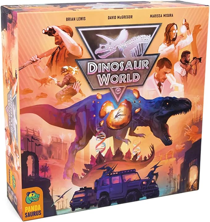 Dinosaur World Board Game Draft Build and Explore Your Dino Park for Victory! Strategy Game for Kids and Adults Ages 8+ 1-4 Players 60-120 Minute Playtime Made by Pandasaurus Games