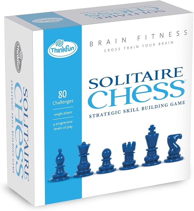 ThinkFun Brain Fitness Solitaire Chess - Fun Version of Chess You Can Play Alone Toy of The Year Nominee